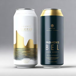 A sleek and modern beer can design that exudes professionalism