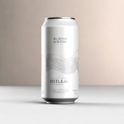 A sleek and modern beer can design that exudes professionalism