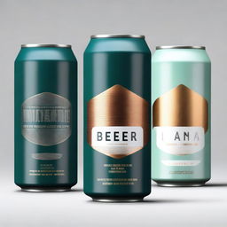 A sleek and modern beer can design that exudes professionalism