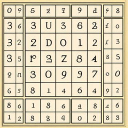 Create an image of a Sudoku puzzle grid