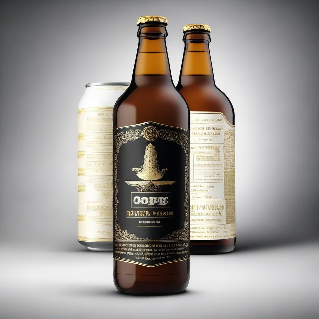 Create a beer bottle design that incorporates elements of the Argon & Co brand