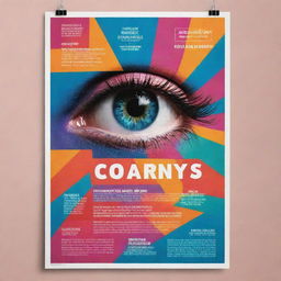 A colorfully vibrant, eye-catching poster with an avant-garde design, prominently displaying the key event details on a visually appealing backdrop.