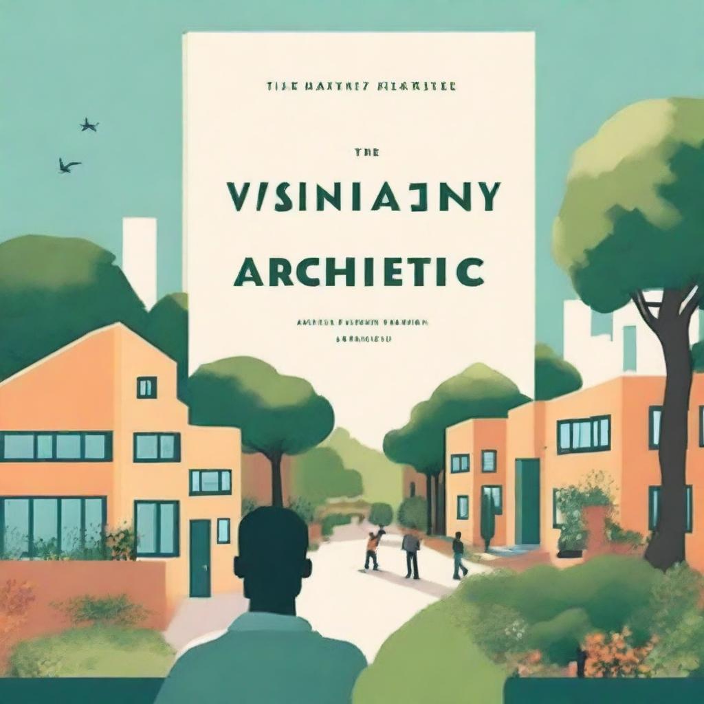 A book cover design for a novel titled 'The Visionary Architect' by Nurudeen Adewumi