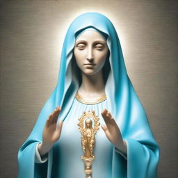 Create an image of the Virgin Mary with no human face