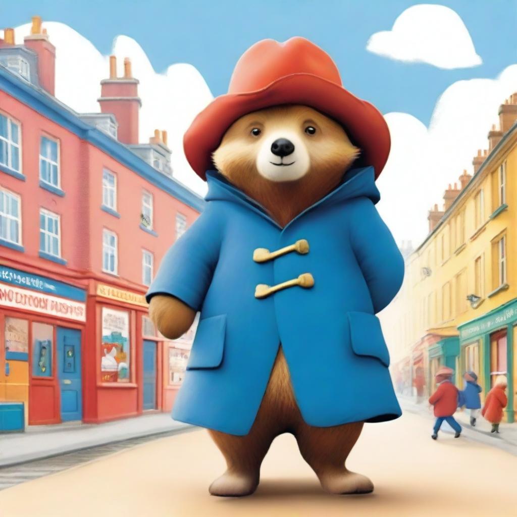 A depiction of Paddington Bear, but with a notably skinnier appearance