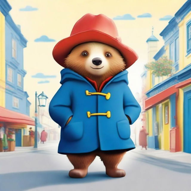 A depiction of Paddington Bear, but with a notably skinnier appearance