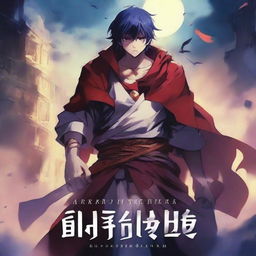 Create a book cover titled 'Rebirth of the Forgotten Hero' with anime-style images