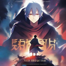 Create a book cover titled 'Rebirth of the Forgotten Hero' with anime-style images