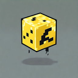 Create an image featuring a Minecraft Lucky Block