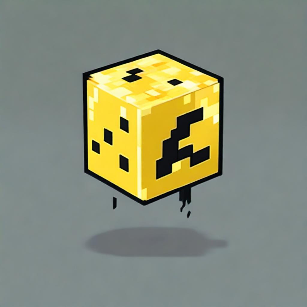 Create an image featuring a Minecraft Lucky Block