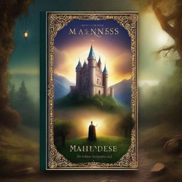 Create a fantasy royalty book cover with the title 'MADNESS'