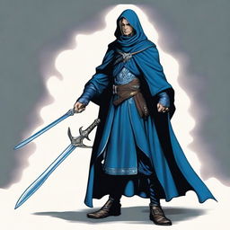 A male Kender from Dragonlance, dressed as a warlock