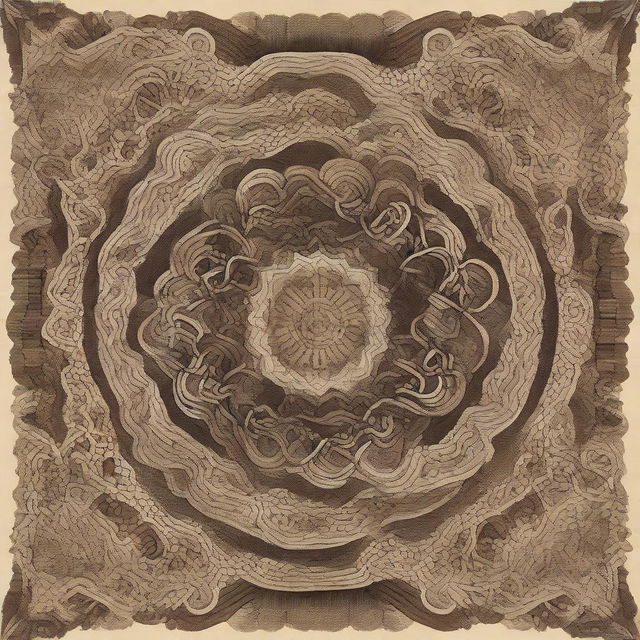 An intricate mandala design made entirely of human faces