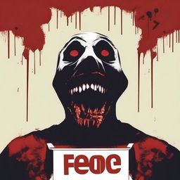 Create a horror film poster for a movie titled 'FEED ME'