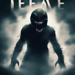 Create a horror film poster titled 'FEED ME' featuring a menacing smoke demon