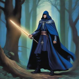 A male Kender from Dragonlance, dressed as a warlock