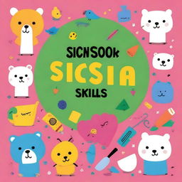 Create a book cover for 'Scissor Skills Activity Book for Kids Ages 3-5'