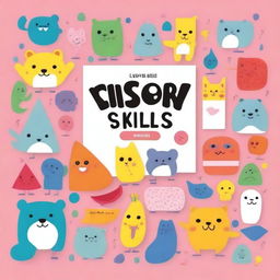 Create a book cover for 'Scissor Skills Activity Book for Kids Ages 3-5'