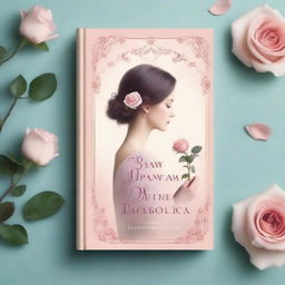 A beautiful book cover featuring a delicate rose and a mysterious girl