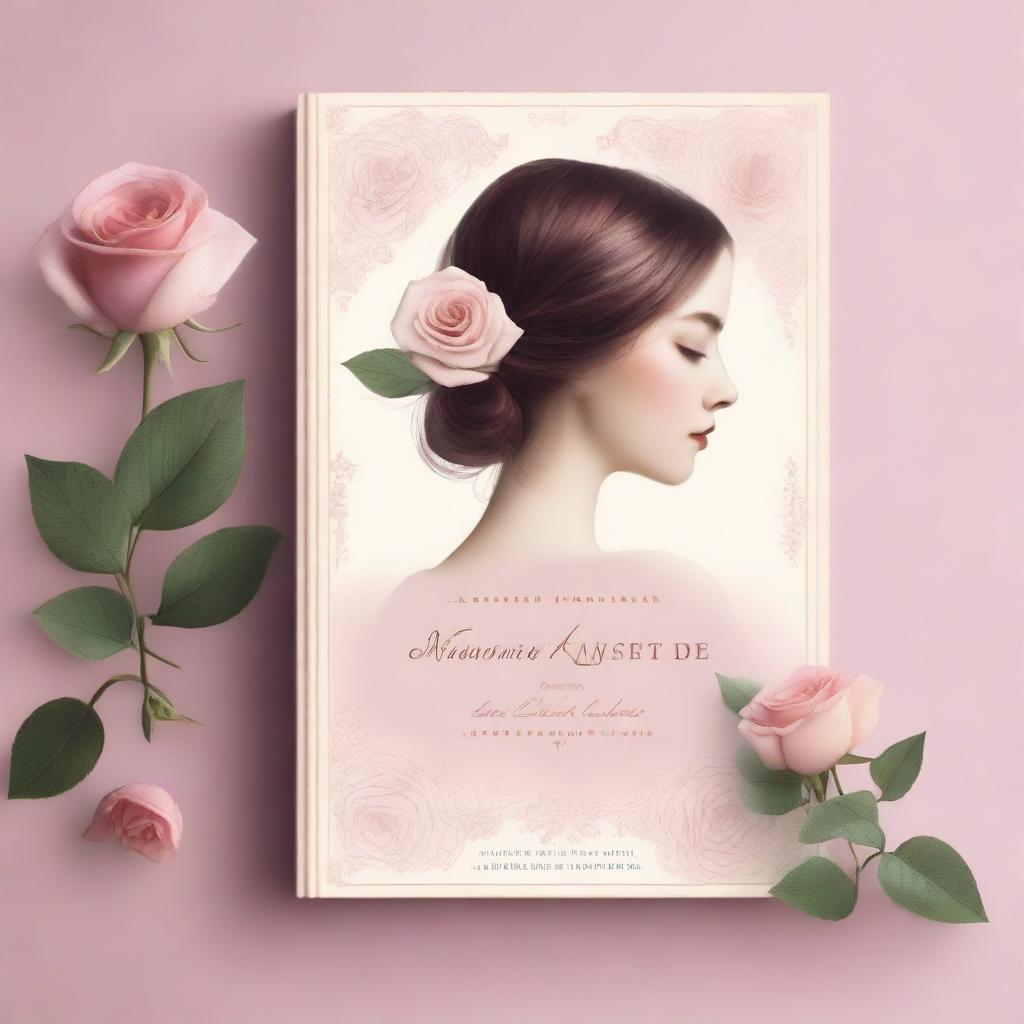 A beautiful book cover featuring a delicate rose and a mysterious girl