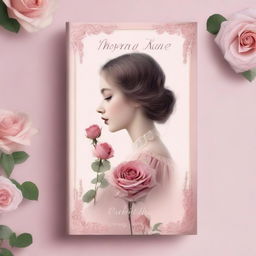 A beautiful book cover featuring a delicate rose and a mysterious girl