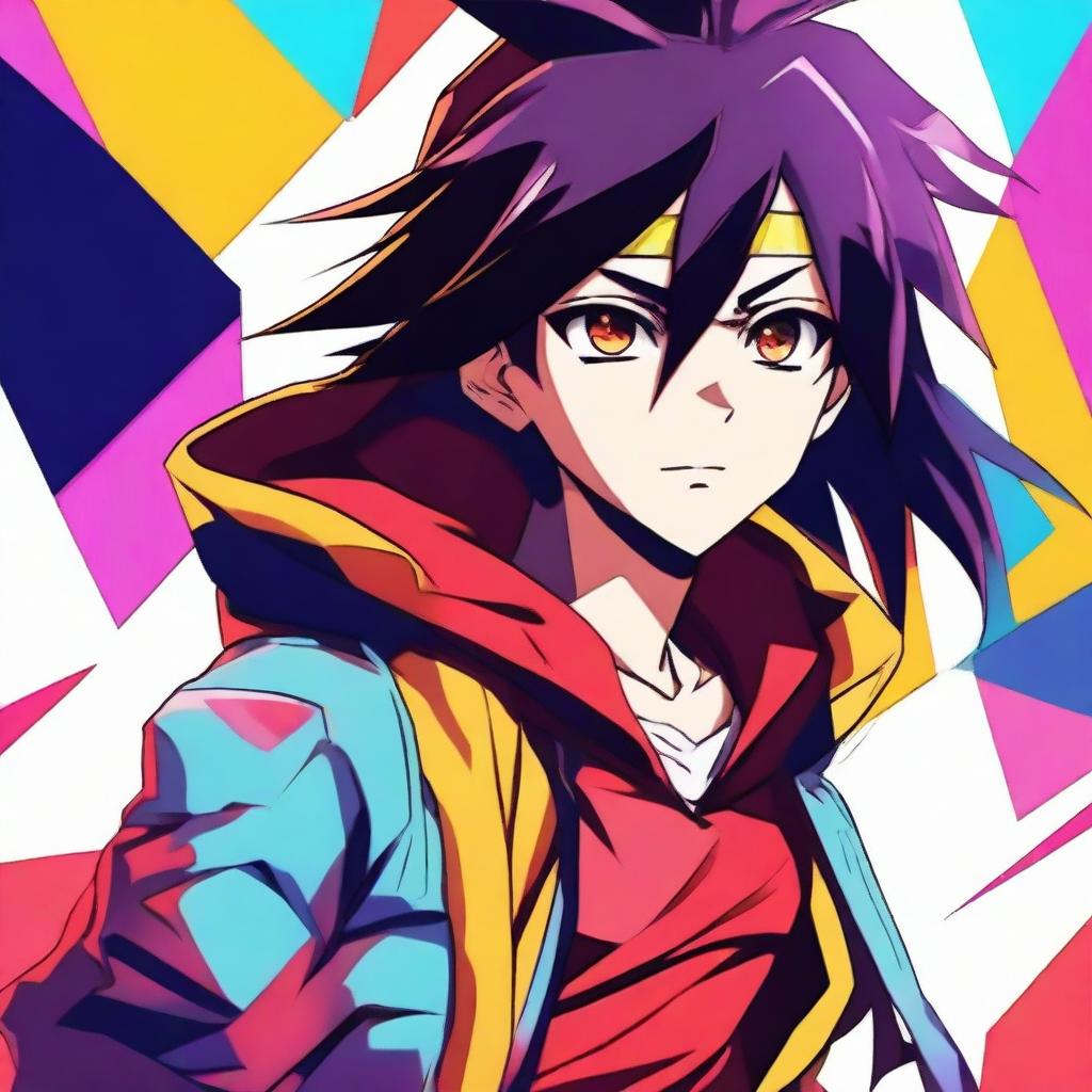 A dynamic and expressive anime-style picture featuring a character with a strong attitude