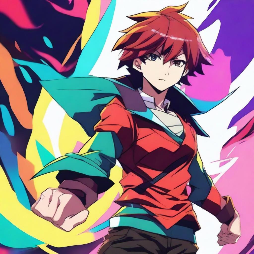 A dynamic and expressive anime-style picture featuring a character with a strong attitude