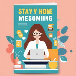 A vibrant and engaging book cover designed to show stay-at-home mothers how to make money online