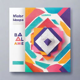 A detailed and colorful book cover for a book titled 'Libro de Álgebra'