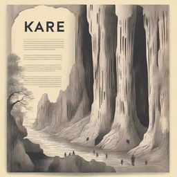 Create a book cover for a scientific book about karst and caves