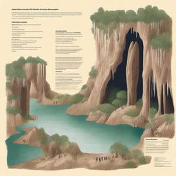 Design an A4-sized book cover for a scientific book about karst and caves