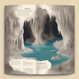 Design an A4-sized book cover for a scientific book about karst and caves