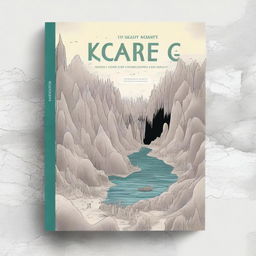 Create a book cover for a scientific book about karst and caves, formatted to fit an A4 page