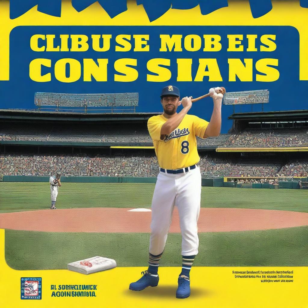 Create a book cover for 'Clubhouse Confessions: The Real World of Professional Baseball'