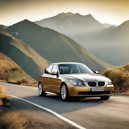 A high-definition image of a BMW E60, showcasing its sleek design and luxurious features