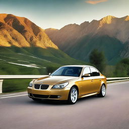 A high-definition image of a BMW E60, showcasing its sleek design and luxurious features