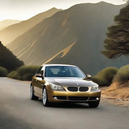 A high-definition image of a BMW E60, showcasing its sleek design and luxurious features