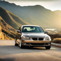 A high-definition image of a BMW E60, showcasing its sleek design and luxurious features