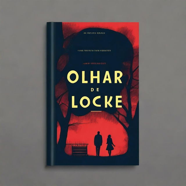 Create a book cover with the title 'O olhar de Locke' for a book inspired by the Netflix series YOU