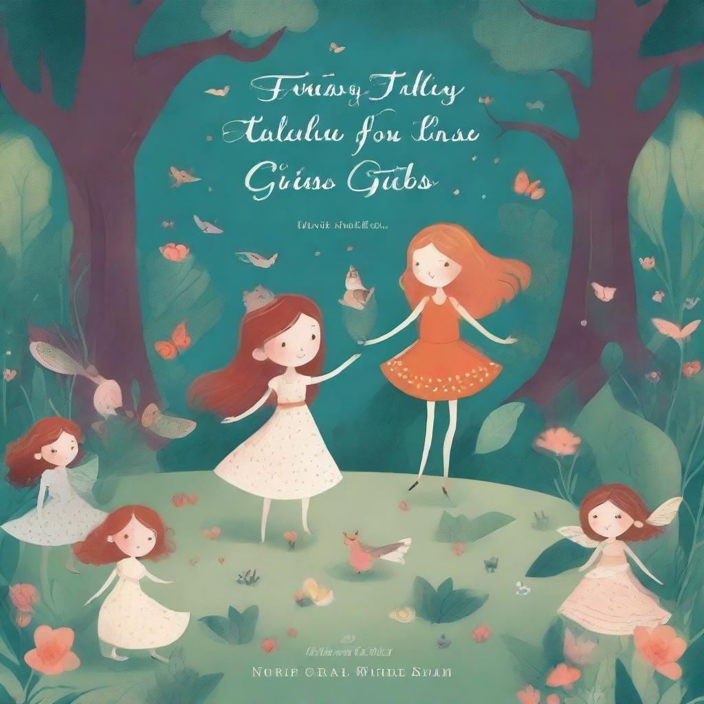 A captivating book cover for a book titled 'Fairy Tales for Brave Little Girls'