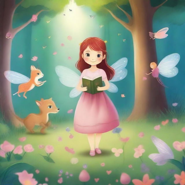 Create a cover for a book titled 'Fairy Tales for Brave Little Girls'