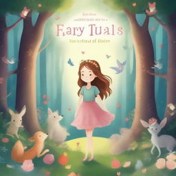 Create a cover for a book titled 'Fairy Tales for Brave Little Girls'