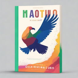 Create a realistic book cover featuring a multicolored condor leaving a multicolored trail