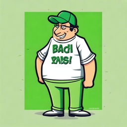 A cartoon-style image designed for a t-shirt featuring a green cartoon butt with the words 'Back That Pass Up' written in the background