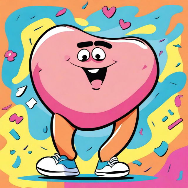 A cartoon-style image depicting butt cheeks shaking in a humorous and playful manner