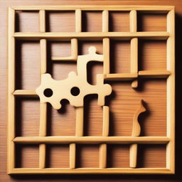 Create an image of a sliding puzzle with one missing piece