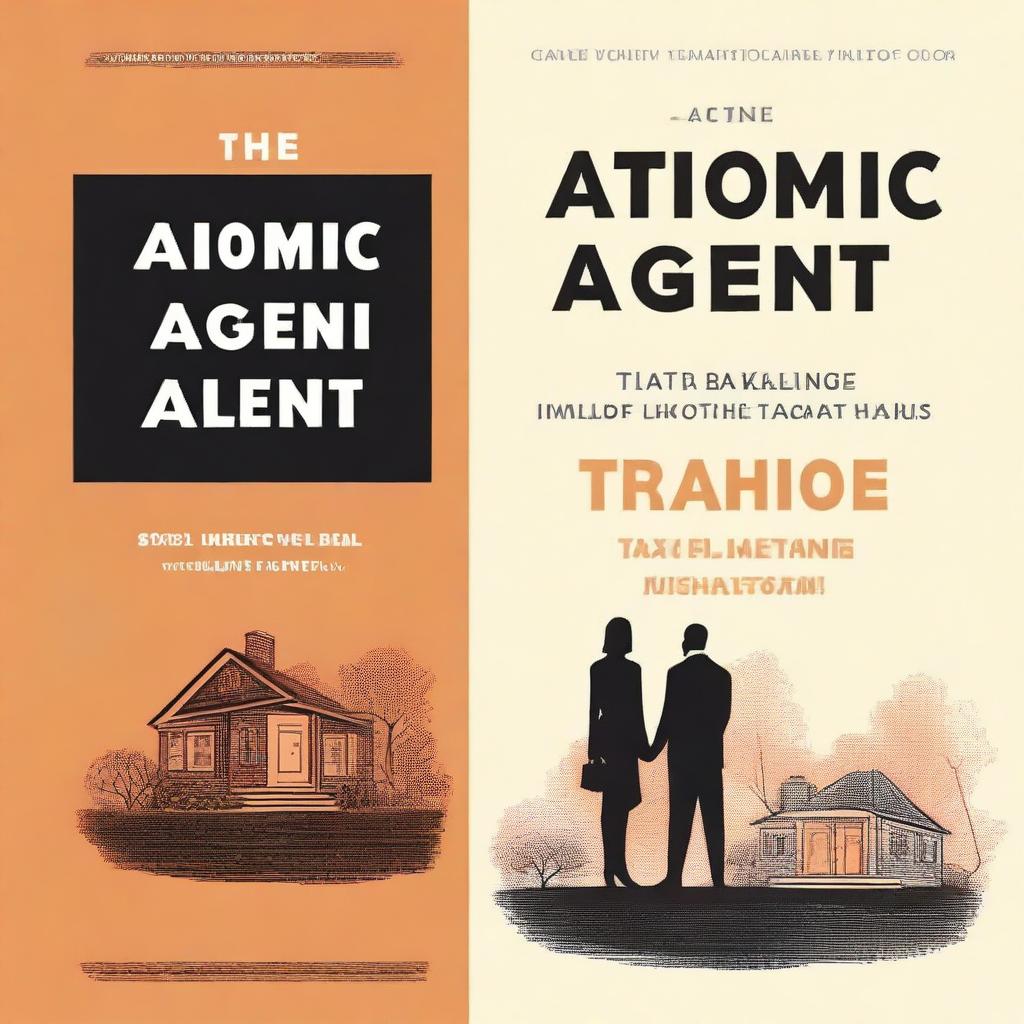 Create a book cover for a book titled 'The Atomic Agent' with the subtitle 'Smart Habits for Real Estate Agents' by author Caroline Trahé