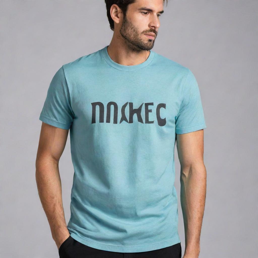 A stylish T-shirt featuring elegant typography of the designer name 'Smoke Piec'. The typography is complementary to the overall T-shirt design.