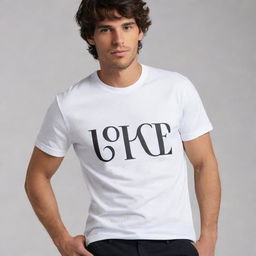 A stylish T-shirt featuring elegant typography of the designer name 'Smoke Piec'. The typography is complementary to the overall T-shirt design.