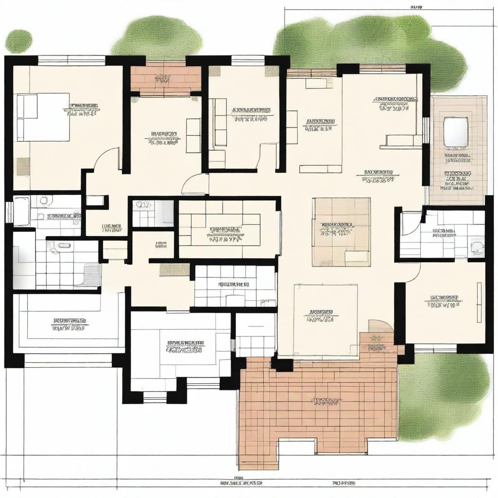 Design a detailed floor plan for a house in Malaysia based on the provided floor plan image